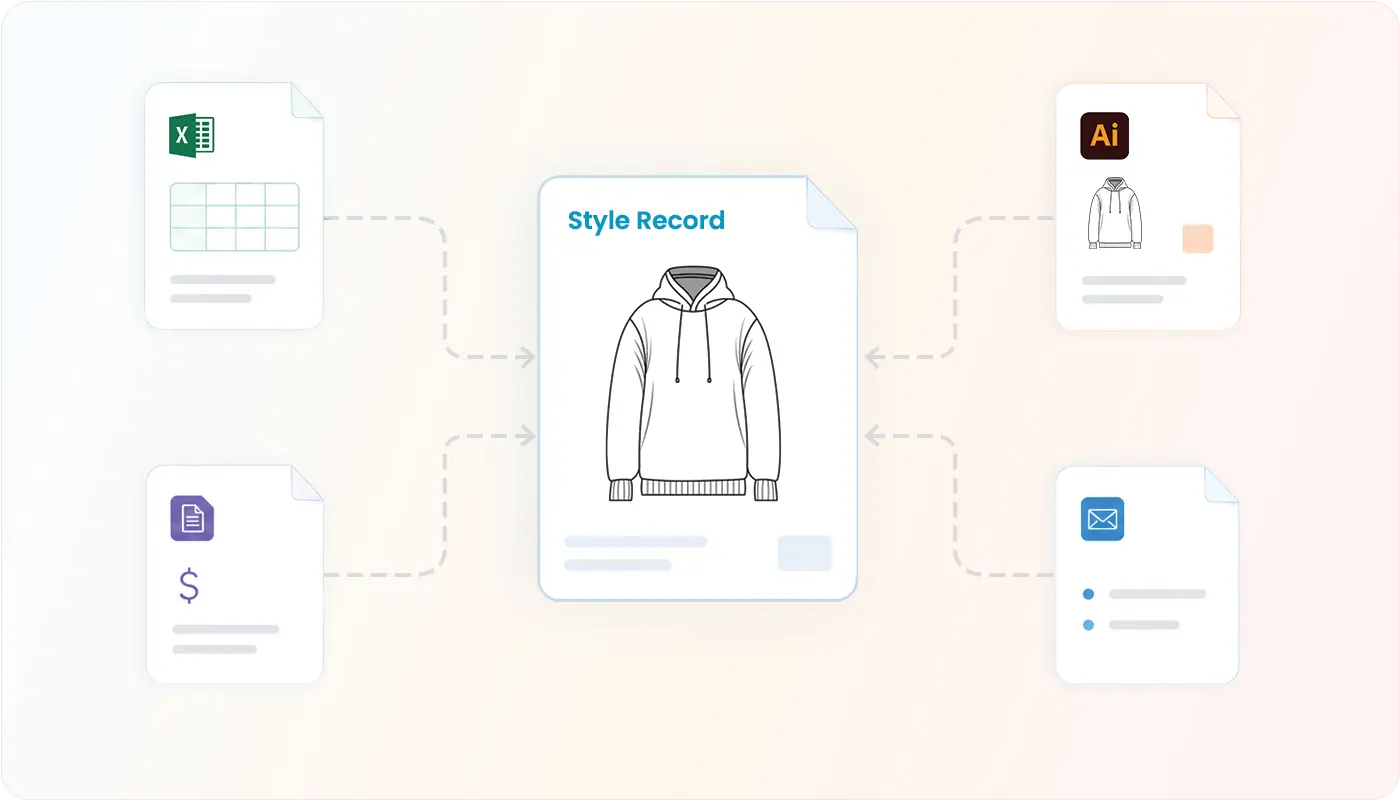 Fashion PLM centralizing product data across teams.